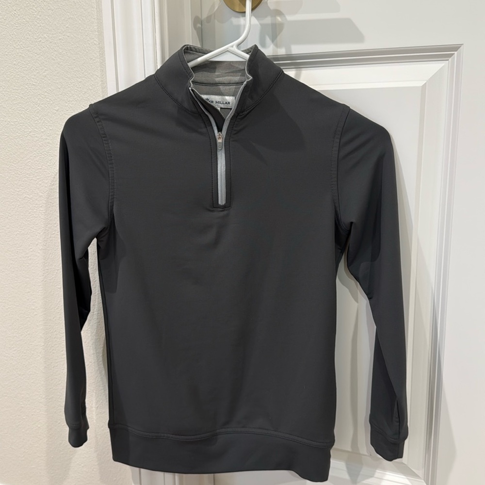 Peter Millar Boys 1/4 zip, gray